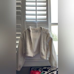 Sundown juniors small white sweater jacket